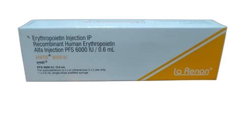 Anfoe 6000 IU Recombinant Human Erythropoietin Alfa Injection 1 X 0 6