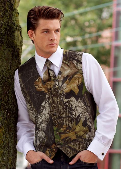 Tuxedo Junction Camo Vest And Tie