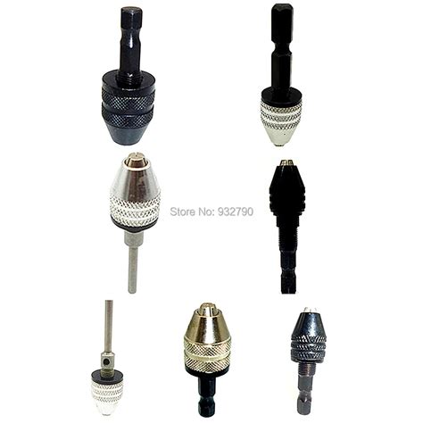 Keyless Drill Chuck Mm Hex Drive Shank Mini Pin Quick Change