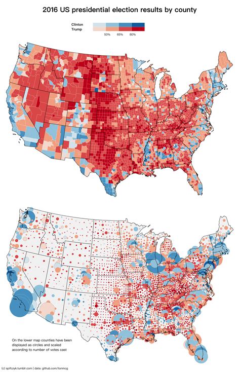 U S Presidential Election Results In Two Maps Vivid Maps