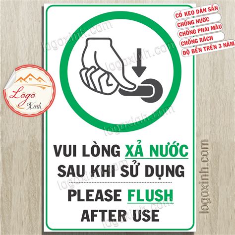 Mua Logo Tem Sticker X N C Sau Khi S D Ng D Ng Trong Nh V Sinh