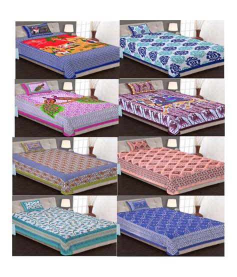 Bedding Bazar Single Cotton Multicolor Printed Bed Sheet Set Of Buy