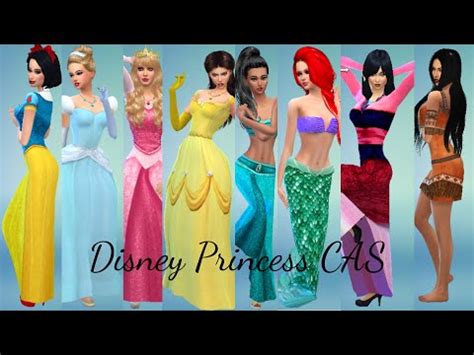 Sims 4 Disney Princess CAS YouTube