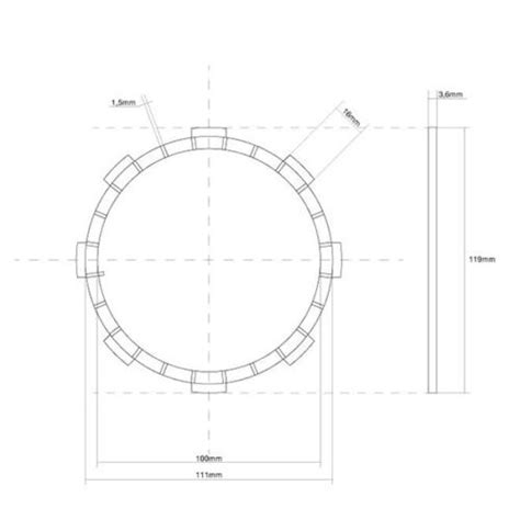 Scheibe Kupplung Einzelne Zierteil Honda Crf L Easy 230 08 10 Fcc 74