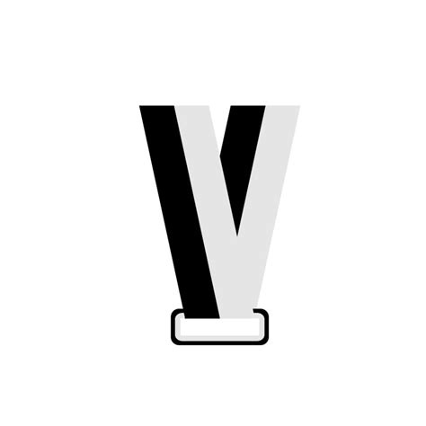 V letter logo in black and white. Vector template for your design ...