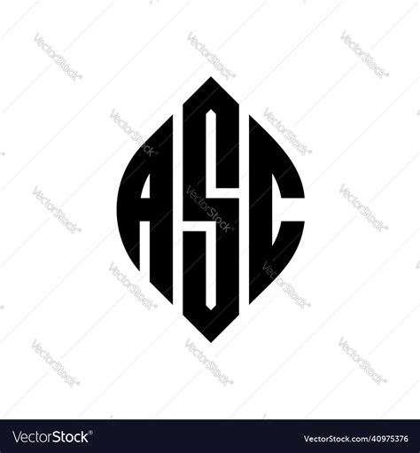 Asc circle letter logo design Royalty Free Vector Image