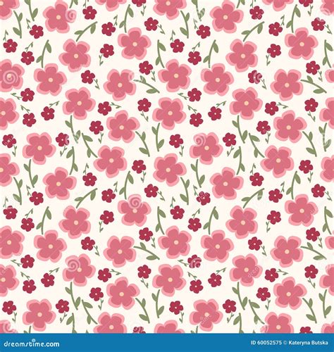 Simple and Beauty Flower Seamless Pattern. Vector Stock Vector ...