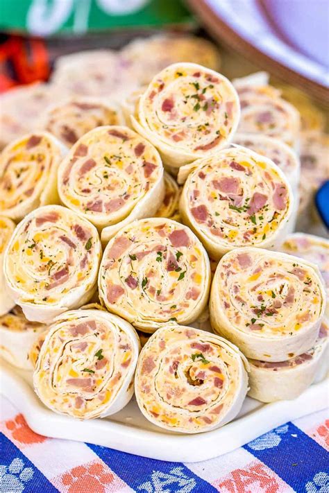 Ham & Cheese Tortilla Pinwheels - Plain Chicken