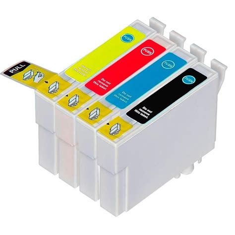 Kit 4 Cartuchos tinta compatível Epson TX125 TX123 T25 135 133 7 ml