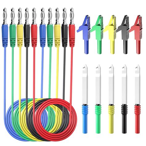 Goupchn Mm Banana To Banana Plug Test Leads Kit With Alligator Clips