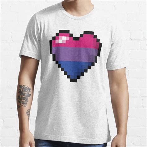 Bisexual Pixel Heart T Shirt For Sale By Liveloudgraphic Redbubble