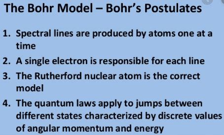 What Are The Main Postulates Of Bohr Atomic Mode