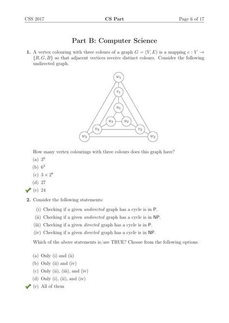 Tifr Gs Computer Systems Sciences Question Paper Indcareer Docs