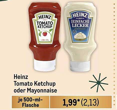 Heinz Tomato Ketchup Oder Mayonnaise Angebot Bei Metro Prospekte De