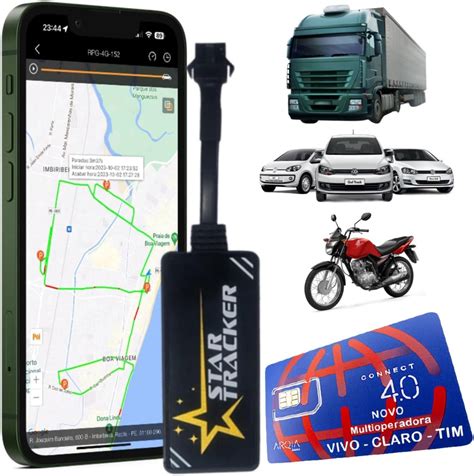 Rastreador Veicular Gps Bloqueador 4G Chip E Aplicativo Em Tempo