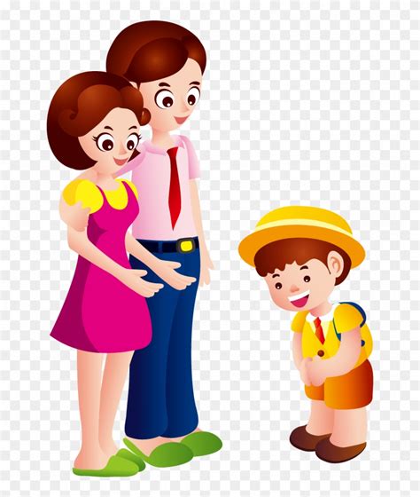 Parent And Child Talking Clipart