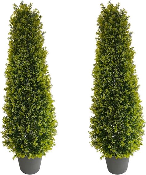 Gobograss Artificial Cedar Tree 2 Packs Large Topiary