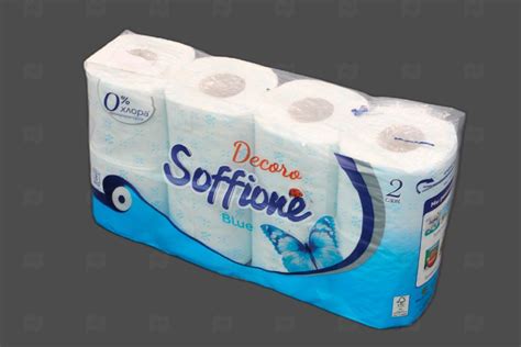 Купить бумага туалетная 2сл голубая 8рул soffione decor blue ...