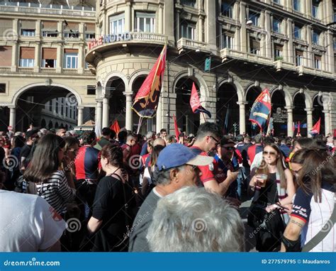 Genoa Cfc Fans Celebrate the Return To Serie a Editorial Image - Image ...