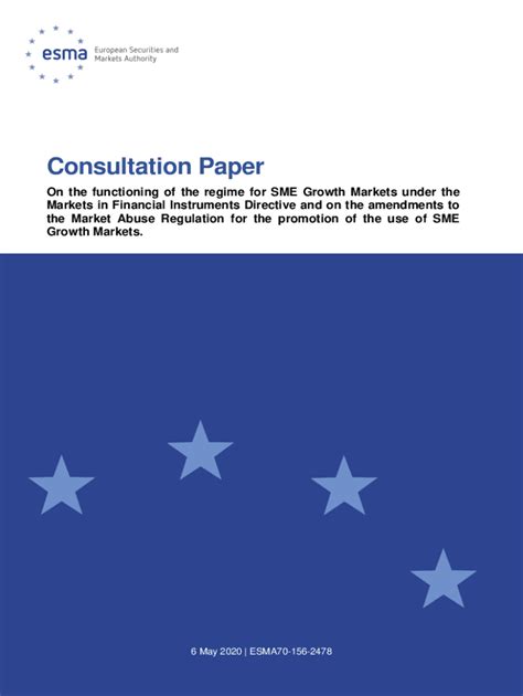 Fillable Online ESMA Consultation Paper On The Functioning Of The