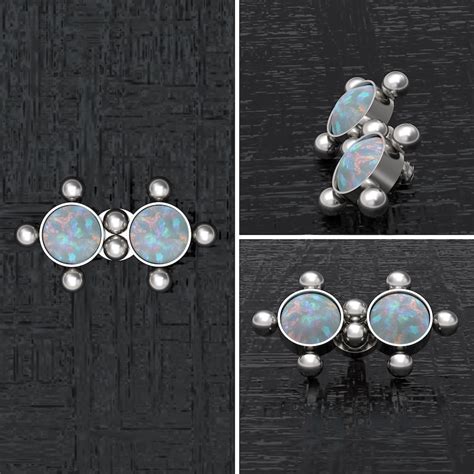 Surgical Steel Dermal Piercing Opal Dermal Jewelry Etsy