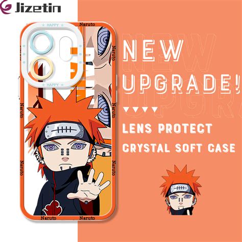 Jizetin For Infinix Smart Hot I Back Cover Crystal Transparent Cartoon Naruto Soft Full