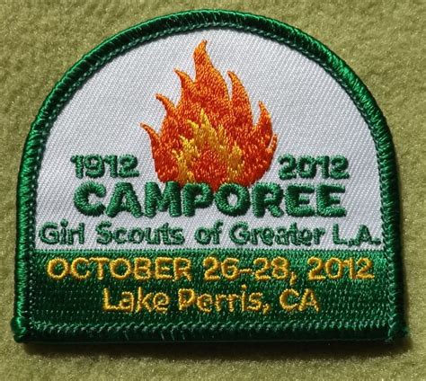 Girl Scouts Greater Los Angeles 100th Anniversary Patch Camporee Lake