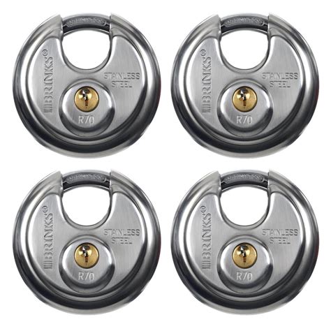 Brinks Commercial Stainless Steel 70mm Keyed Discus Padlock With 5