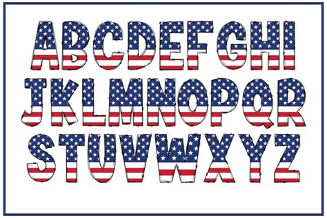 Usa Flag Font Free Download - FreeFontDL