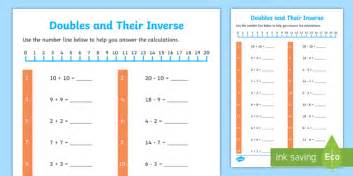 Adding And Subtracting Doubles To 20 Worksheet Worksheet