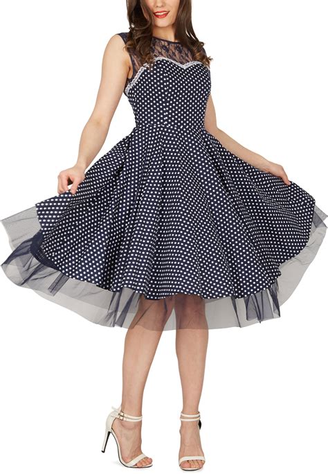 Stunning Vivien Vintage Polka Dot 50 S Evening Prom Party Dress EBay