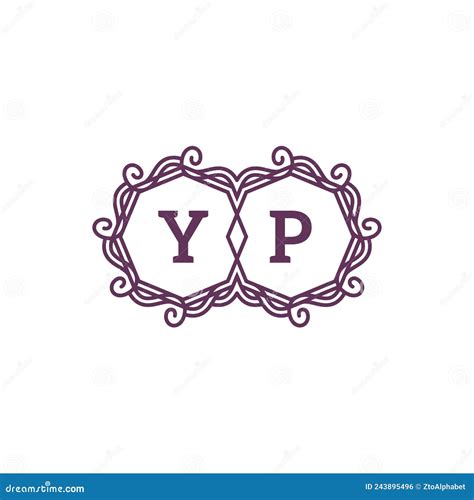 Logo Yp Letter Elegant Logos Design Logotype Stock Vector