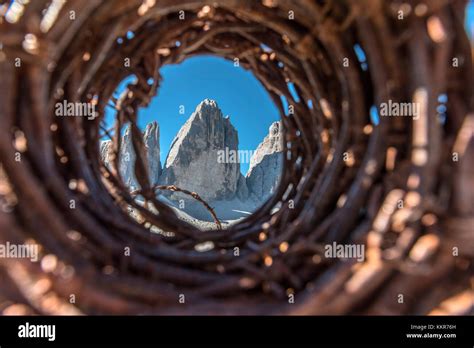 Sexten Provinz Bozen Dolomiten Südtirol Italien Stacheldraht aus