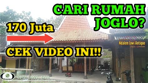 Dijual Rumah Joglo Kayu Jati I Tiang Utama Cm Luas X Meter