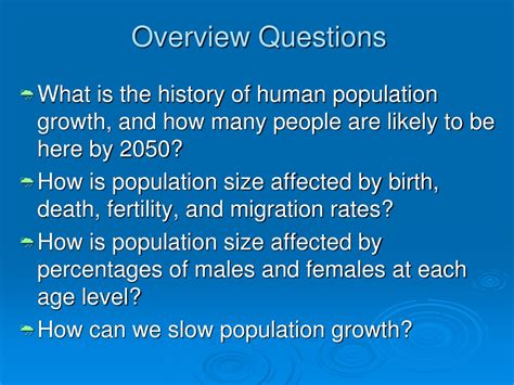 Ppt Applying Population Ecology The Human Population And Its Impact