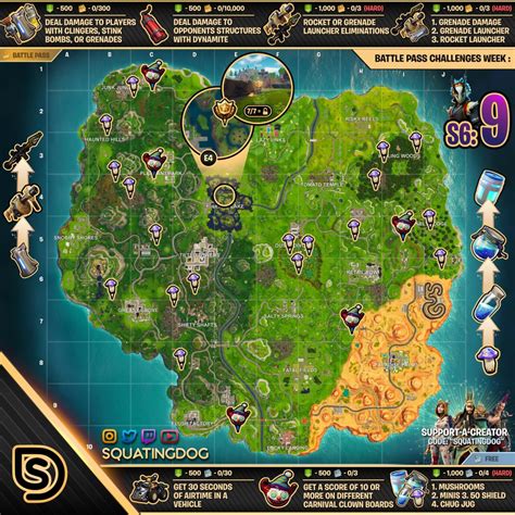 Fortnite Season 6 Week 9 Cheat Sheet Complete Challenge Guide