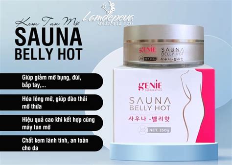 Kem tan mỡ Sauna Belly Hot Genie chính hãng Hàn Quốc 150g EVA