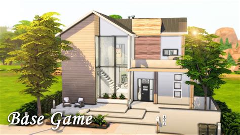 Modern House Base Game Stop Motion The Sims 4 No CC YouTube