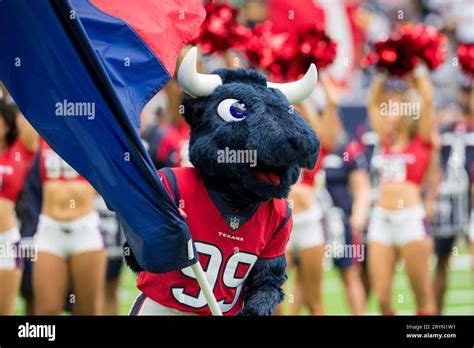 Houston, TX, USA. 1st Oct, 2023. Houston Texans mascot Toro performs ...