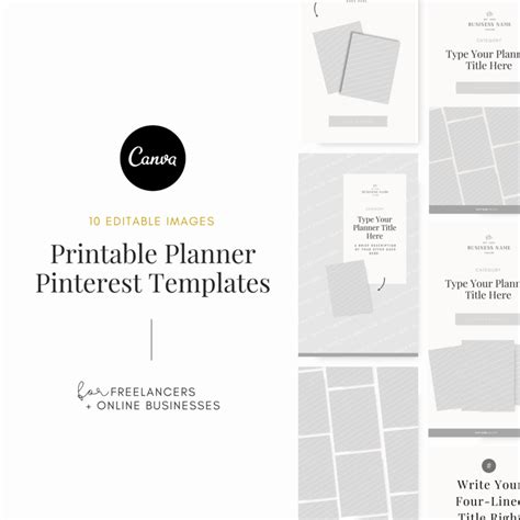 Printable Planner Pinterest Templates