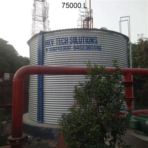 75000 Liter MKV Tech Zincalume Water Storage Tank For Industrial At Rs