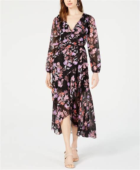 Bar Iii Floral Print Wrap Dress Created For Macys Macys