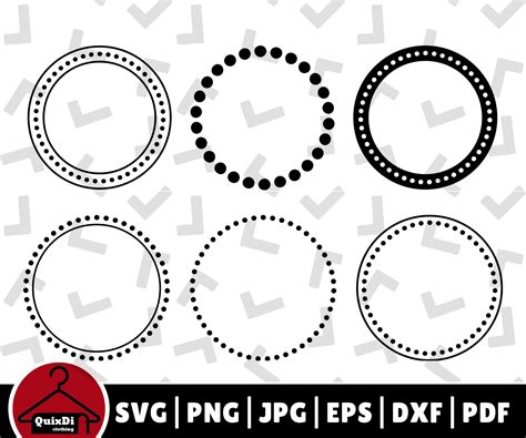 Clip Art And Image Files Scrapbooking Embellishments Svg Dotted Circle