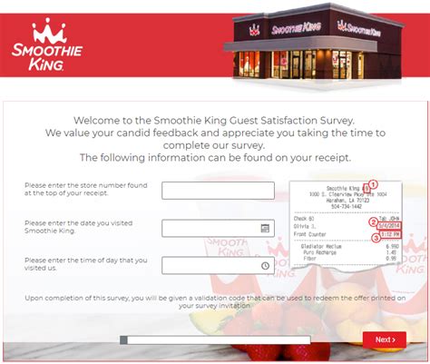 Smoothie King Feedback Get 1 Off By Just Filling Smoothie King® Survey Customer Survey