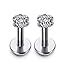 Piercingj Pcs G L Stainless Steel Mm Cubic Zirconia Labret