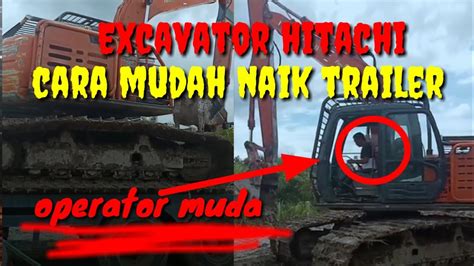 Excavator Hitachi Naik Tradotrailer Youtube