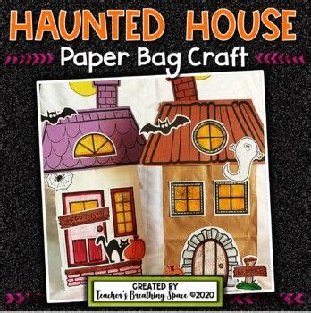 Haunted House Paper Bag Craft For Halloween Paper Bag Crafts Haunted