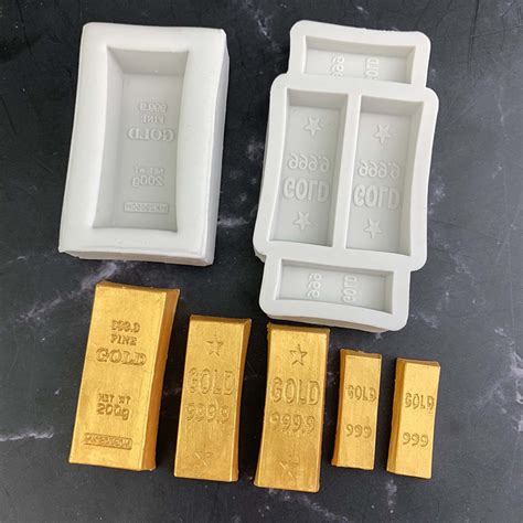 Simulated Gold Bullion Silicone Mold Diy Creative Mold Funny Etsy