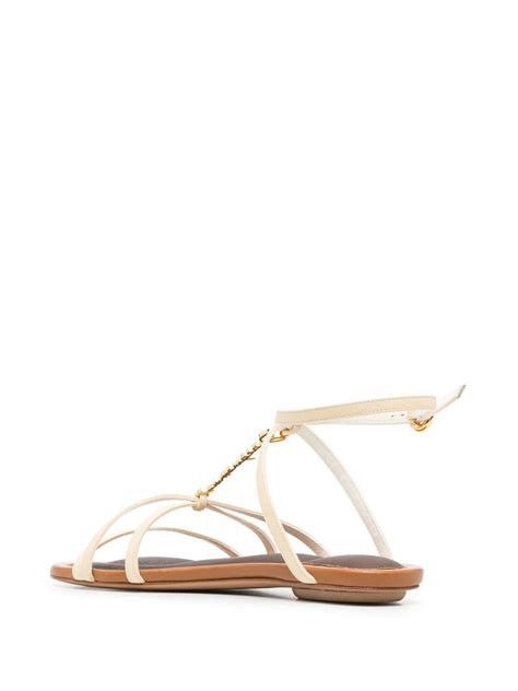 Jacquemus Les Sandales Pralu Plates Sandals Off White Leather