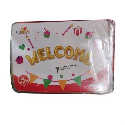 Golden Helium Welcome Foil Balloon Packaging Type Pack Size 7 Inch